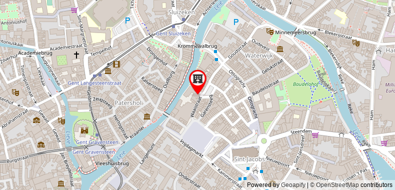 Ghent River Hotel on maps