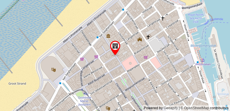 Hotel Albert II Oostende on maps