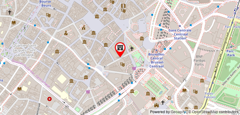 Warwick Brussels - Grand Place on maps