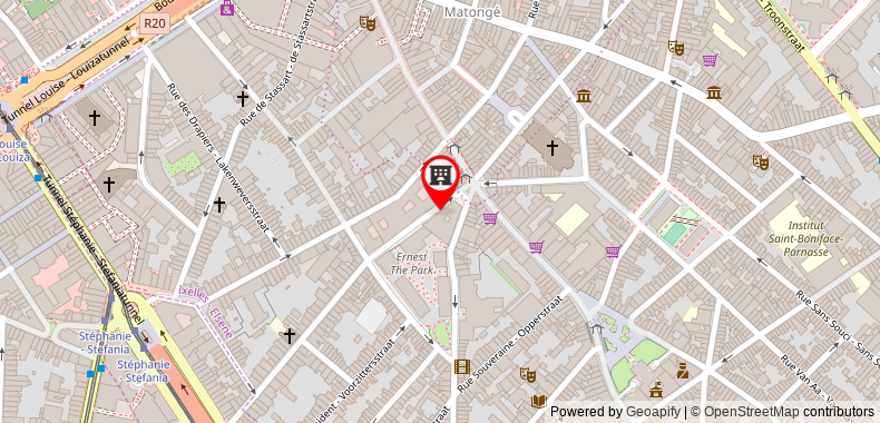Bản đồ đến Moxy Brussels City Center