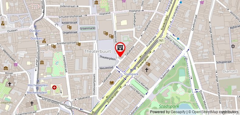 Ibis Antwerpen Centrum on maps