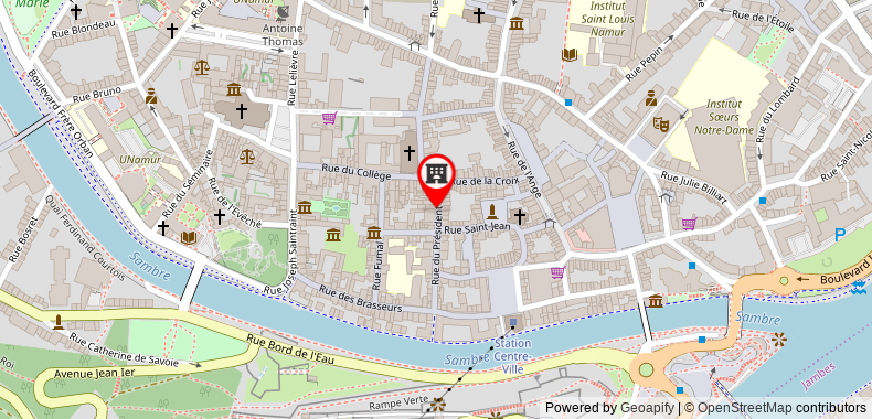 Les Cerisiers - Triplex dans le Centre de Namur on maps