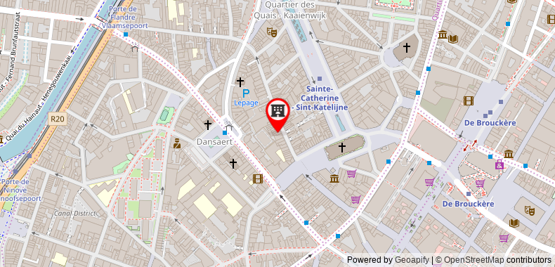 在地图上查看120平方米2臥室公寓 (布魯塞爾市中心) - 有1間私人浴室