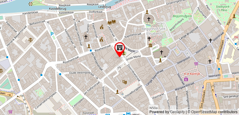 Bản đồ đến Khách sạn Damier Kortrijk