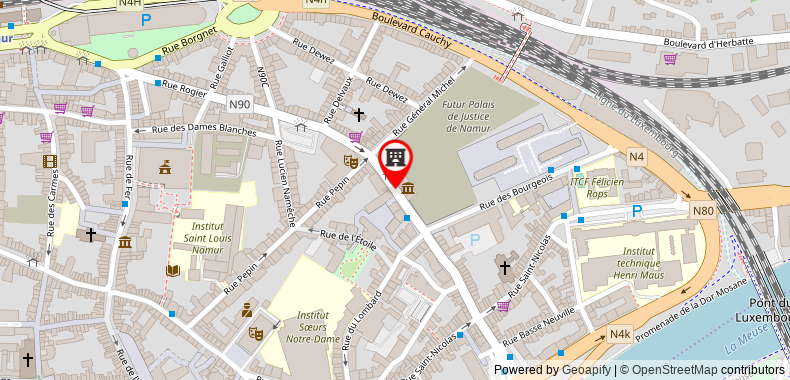Ibis Namur Centre on maps