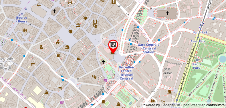 Hilton Brussels Grand Place on maps
