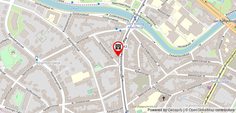 Bản đồ đến Khách sạn NH Gent Sint Pieters