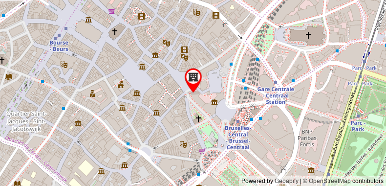Bản đồ đến Novotel Brussels off Grand Place