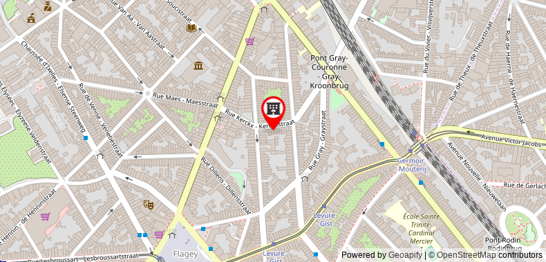 Bản đồ đến Brussels Design Residence - Brussels Flagey