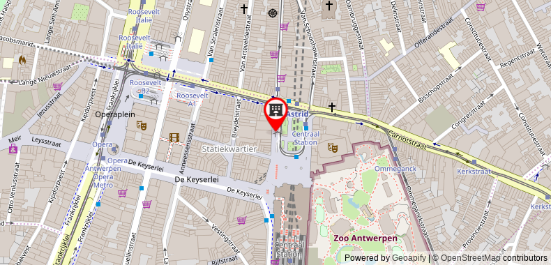 Hotel Antwerp Billard Palace on maps