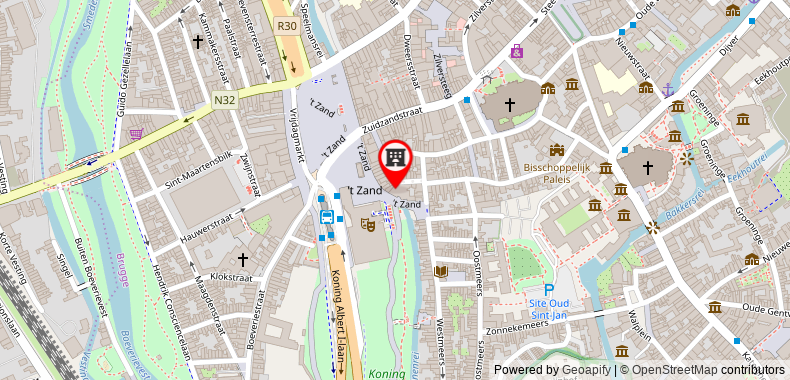 Hotel 't Putje Brugge on maps