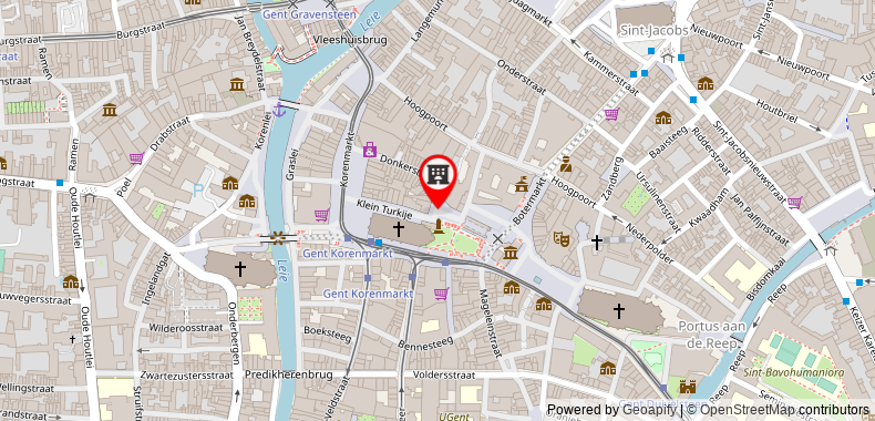 Bản đồ đến Novotel Gent Centrum