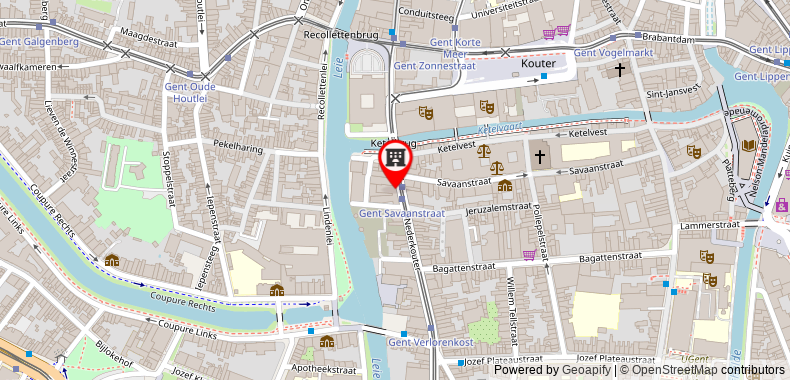 Ibis Gent Centrum Opera on maps