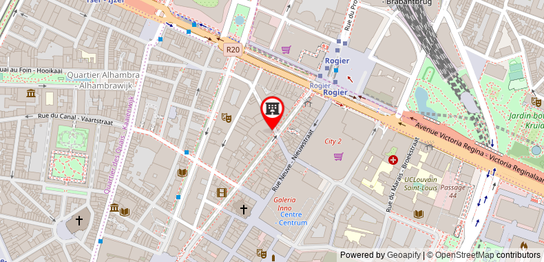 Bản đồ đến Khách sạn Le Plaza Brussels