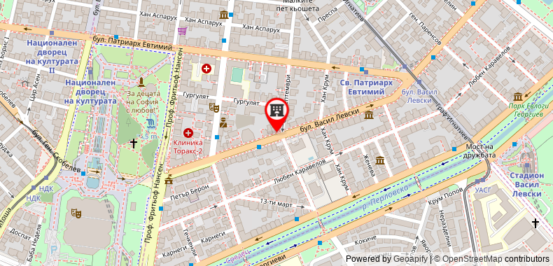 Bản đồ đến Khách sạn Downtown Sofia