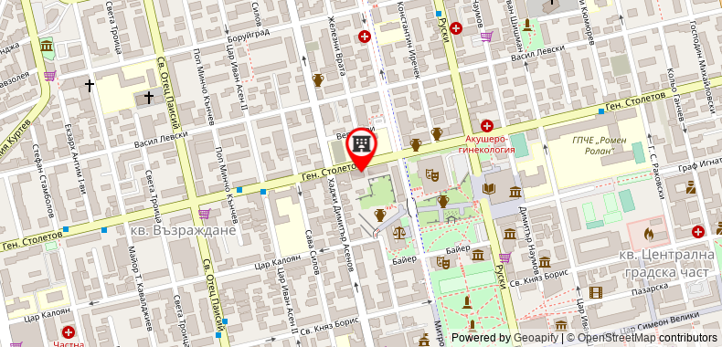 在地图上查看40平方米開放式公寓 (舊扎戈拉市中心) - 有1間私人浴室
