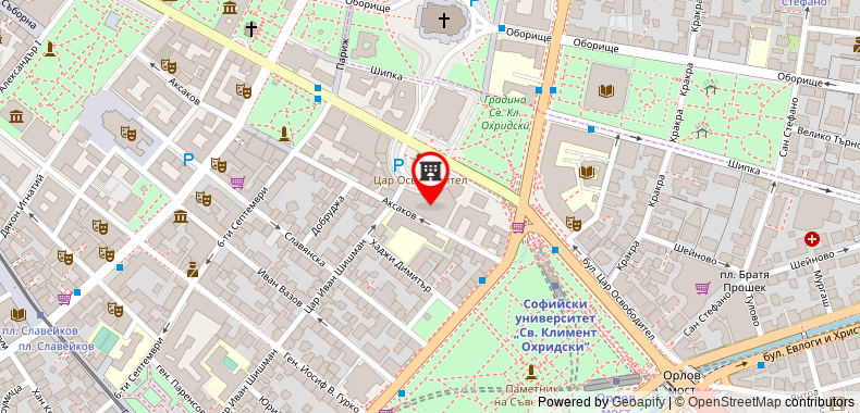 Bản đồ đến Khách sạn Radisson Blu Grand Sofia