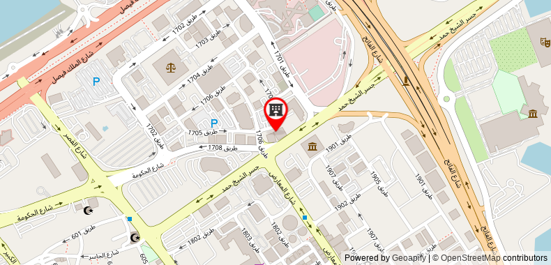 Bản đồ đến Khách sạn The Domain Bahrain and Spa - Adults Friendly 16 Years Plus