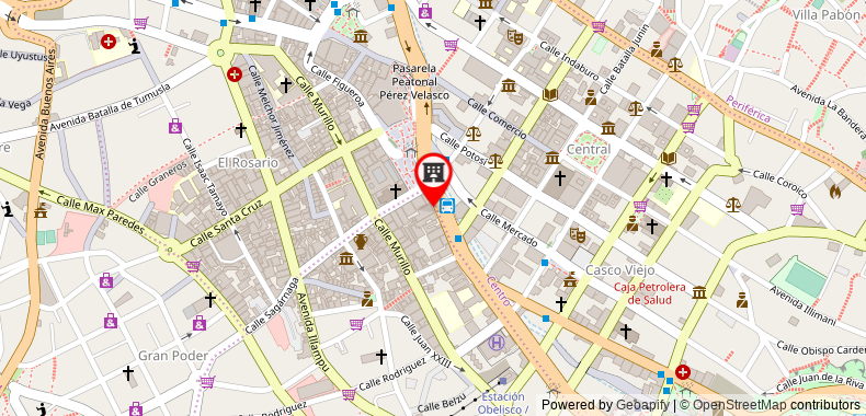 Bản đồ đến Khách sạn La Casona Boutique