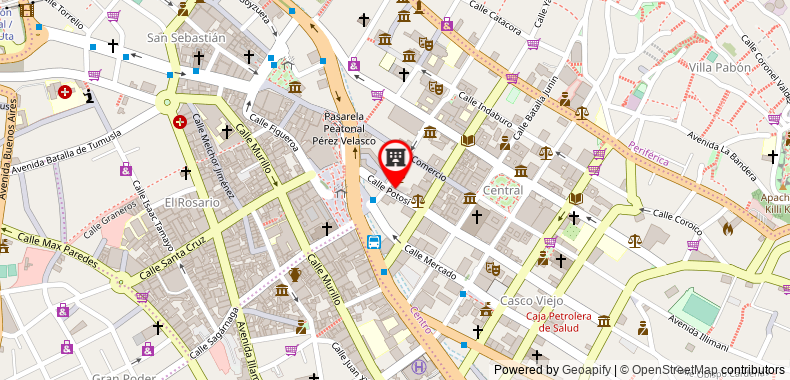 Bản đồ đến Khách sạn Gloria La Paz