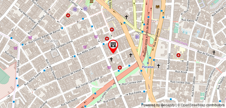 在地图上查看聖保羅保利斯塔天堂爵怡溫德姆酒店