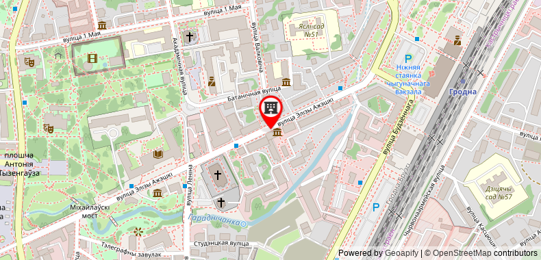 Apartment in the center Grodno  on maps