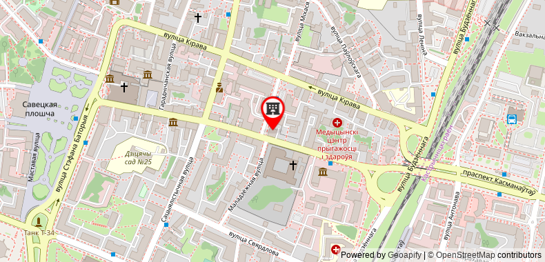 Slavia Hotel on maps