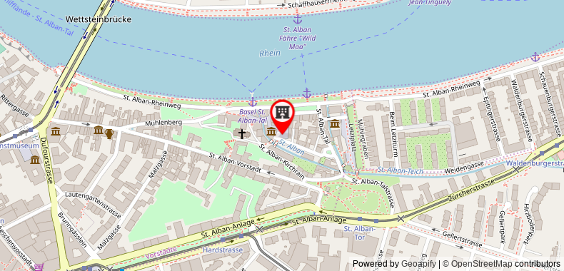 Basel Youth Hostel on maps