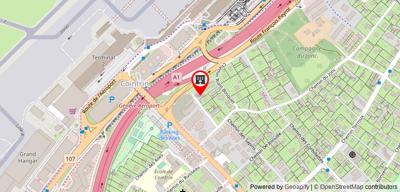 Bản đồ đến Khách sạn Ibis Geneve Aeroport