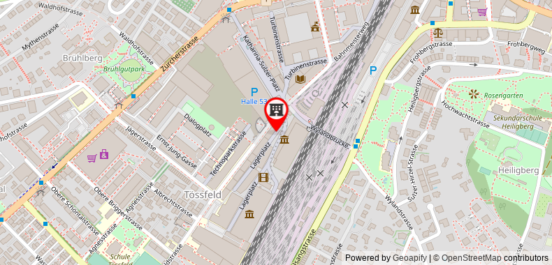 Depot 195 - Hostel Winterthur on maps