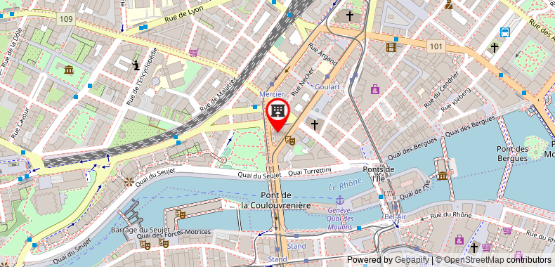 Bản đồ đến Khách sạn de Geneve