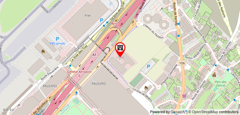 Bản đồ đến Khách sạn Hilton Geneva and Conference Centre