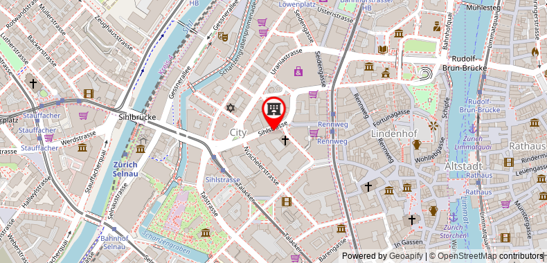 Bản đồ đến Khách sạn Glockenhof Zurich