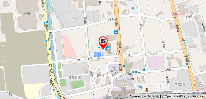 Bản đồ đến Khách sạn Hanting Kunming Railway Station