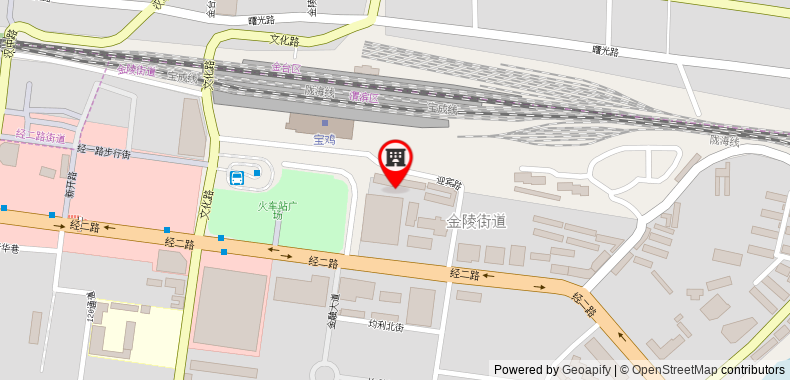 Bản đồ đến Khách sạn Hanting Baoji Railway Station Branch