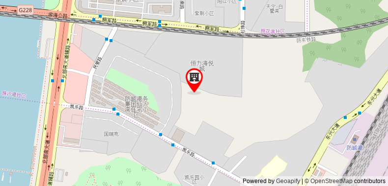 Bản đồ đến 7 Days Inn Fangchenggang Taohuawan Plaza Branch