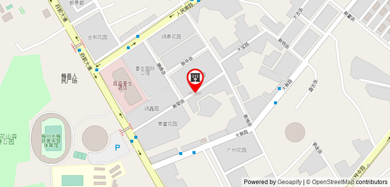 Bản đồ đến Howard Johnson Changsheng Plaza Meizhou