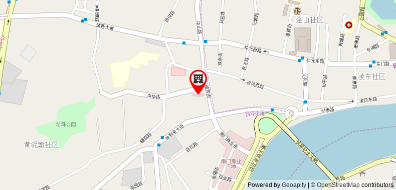 Bản đồ đến 7 Days Inn Meizhou Chengxi Avenue Brach