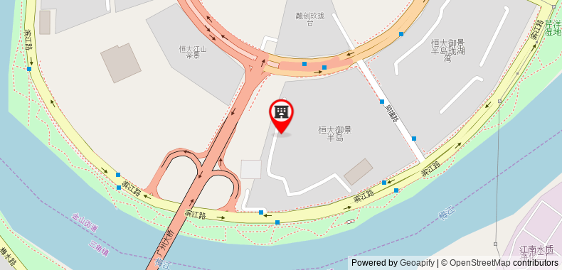 Bản đồ đến Khách sạn GreenTree Inn Meizhou Meijiang District Wanda Plaza