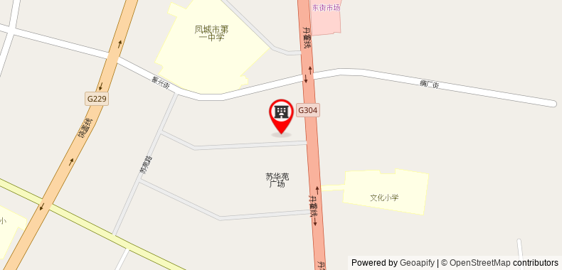 Bản đồ đến 7 Days Inn Dandong Feng Cheng Center Branch