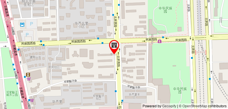 在地图上查看美家精品酒店公寓北京健翔橋店