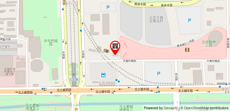 在地图上查看北京民族園智選假日酒店