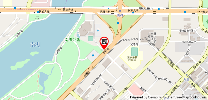 Bản đồ đến Khách sạn GreenTree Eastern Nanning Wuxiang New District Sports Center Metro Station