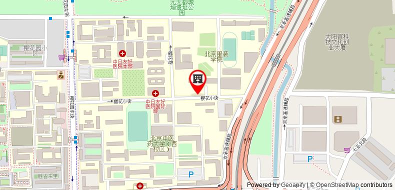 在地图上查看速8酒店北京國展店