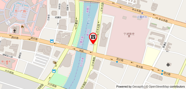 Bản đồ đến Khách sạn YOUSU &Apartment- Tianyi Square Yinyi Global Center Apartment Ningbo