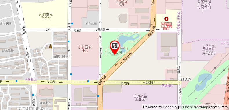 Bản đồ đến Khách sạn GreenTree Inn Hefei High-tech District Tianzhu Road Subway Station