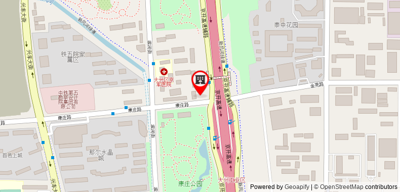 Bản đồ đến Khách sạn UP AND IN Beijing Daxing Huangcun Zaoyuan Metro Station Crystal Plaza