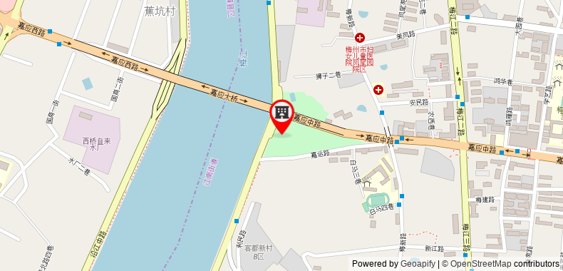 Bản đồ đến 7 Days Inn Meizhou Jiadeli Branch