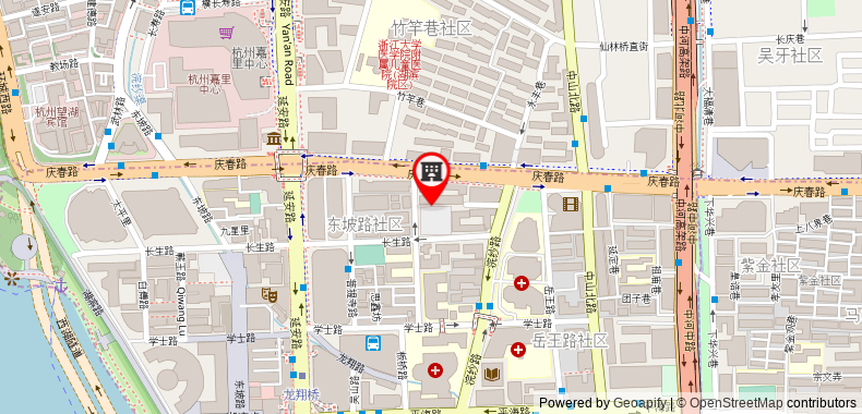 在地图上查看杭州城中香格里拉