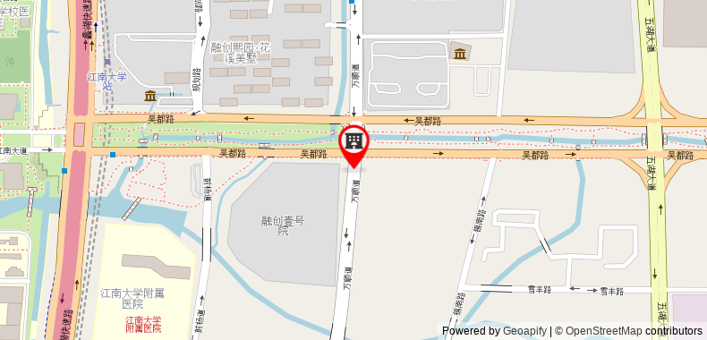 在地图上查看宜必思酒店無錫江南大學城